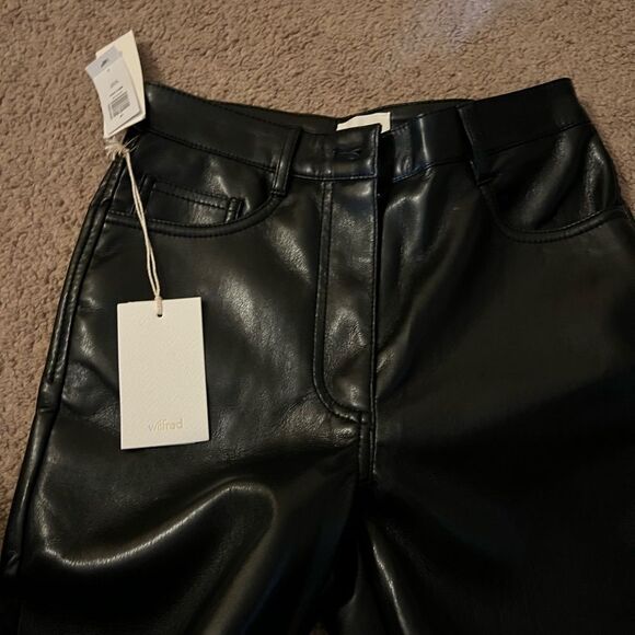 NWT wilfred the Melina high rise vegan leather pants 0 - Picture 10 of 12